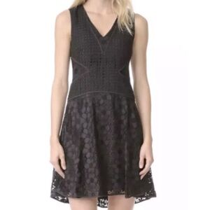 Diane Von Furstenberg Fiorenza Women Black Lace Dress